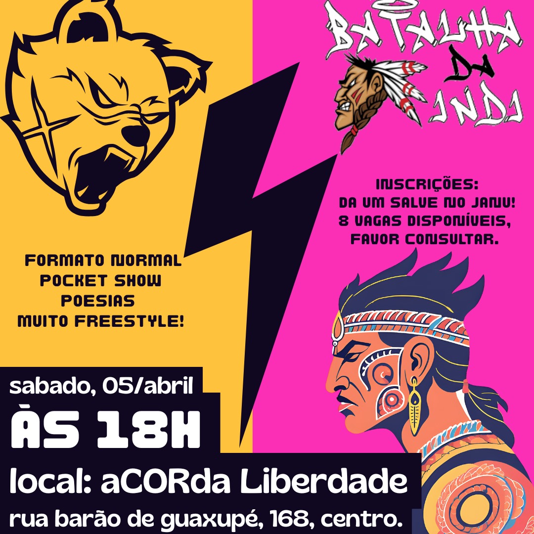 Batalha da INDI acontece neste sábado com muito rap e poesia