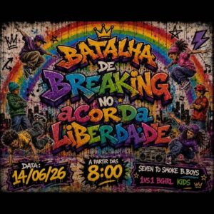 Neste domingo (14) acontece a 1ª Batalha de Breaking no aCorda Liberdade, em Guaxupé