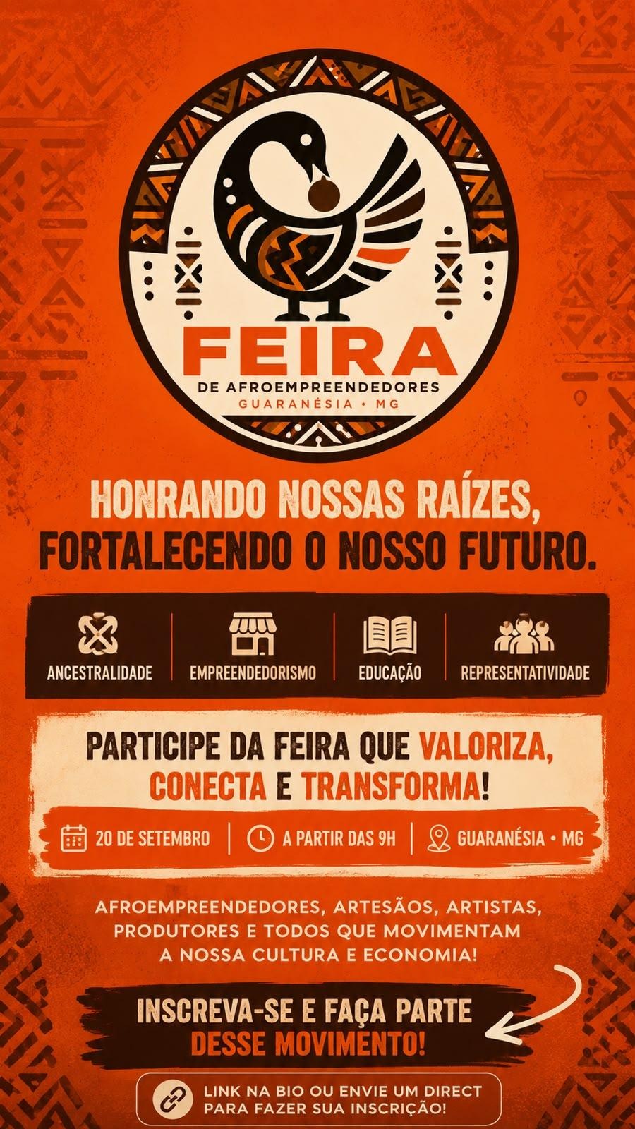 Chamada para Afroempreendedores: Feira em Guaranésia Abre Inscrições para Expositores no Festival da Sinhá