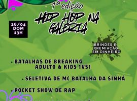 1ª edição do ‘Hip Hop na Galeria’ movimenta Guaranésia com batalhas de breaking, rap e literatura