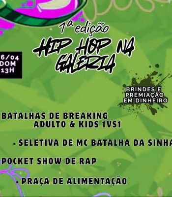 1ª edição do ‘Hip Hop na Galeria’ movimenta Guaranésia com batalhas de breaking, rap e literatura