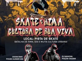 Skate, rima e solidariedade no evento “Skate e Rima” em Borda da Mata,MG