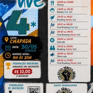 4ª Edição do ‘Breaking Vive’ acontece neste sábado em Alfenas