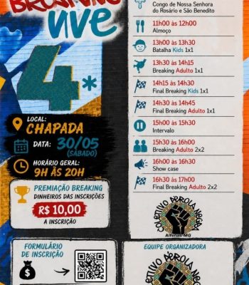 4ª Edição do ‘Breaking Vive’ acontece neste sábado em Alfenas