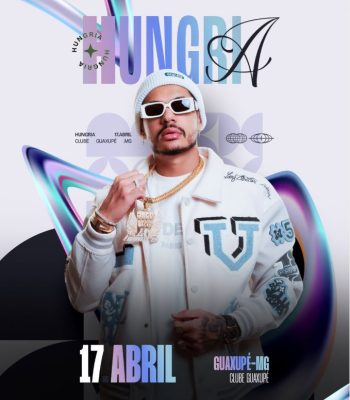 Rapper Hungria faz show nesta sexta-feira(17) em Guaxupé.